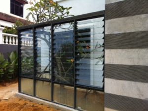 Glass Fence with frame